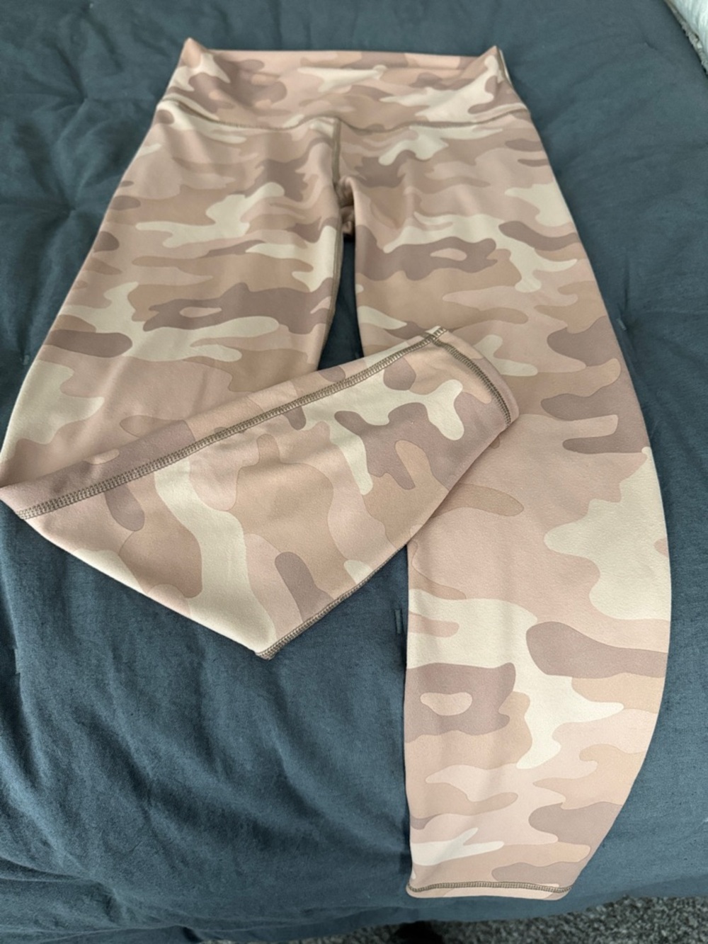 Fabletics Women's Blush & Taupe Camo Leggings